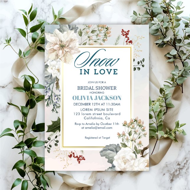 Invitación Nieve azul polvorienta de invierno en el amor Duch (Subido por el creador)