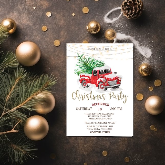 Invitación Nieve de árbol de ciruela roja, Fiesta de Navidade (Subido por el creador)