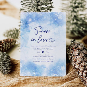 Invitación Nieve de invierno Nieve en amor Ducha De Novias