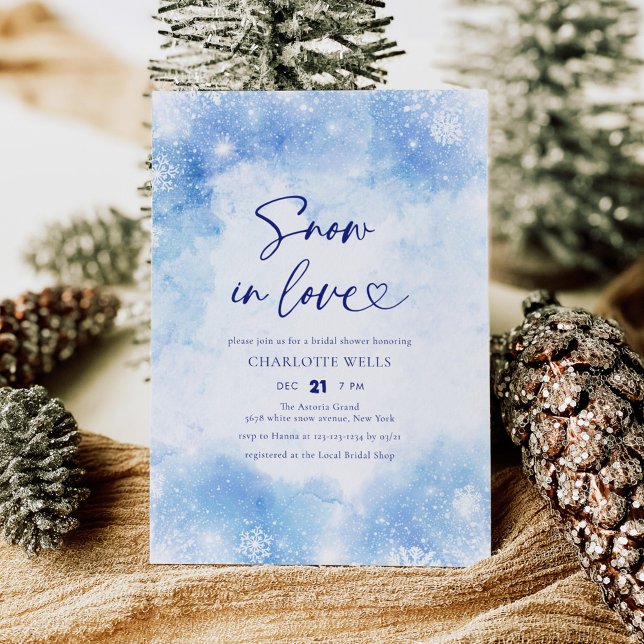 Invitación Nieve de invierno Nieve en amor Ducha De Novias (Subido por el creador)