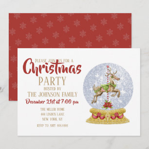 Invitación Nieve de renos