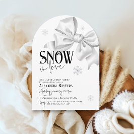 Invitación Nieve en amor Bow Baby Shower Snowflake Winch Arch