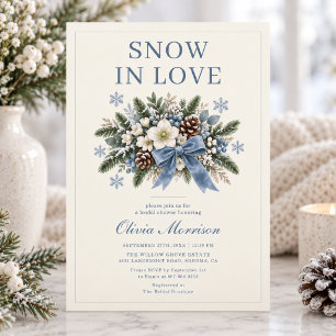 Invitación Nieve en amor Despedida de soltera de invierno