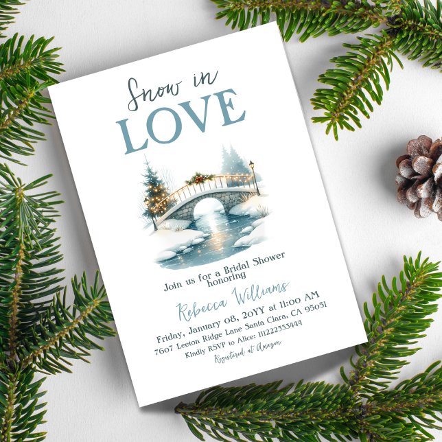 Invitación Nieve en amor Ducha de novias en invierno (Subido por el creador)