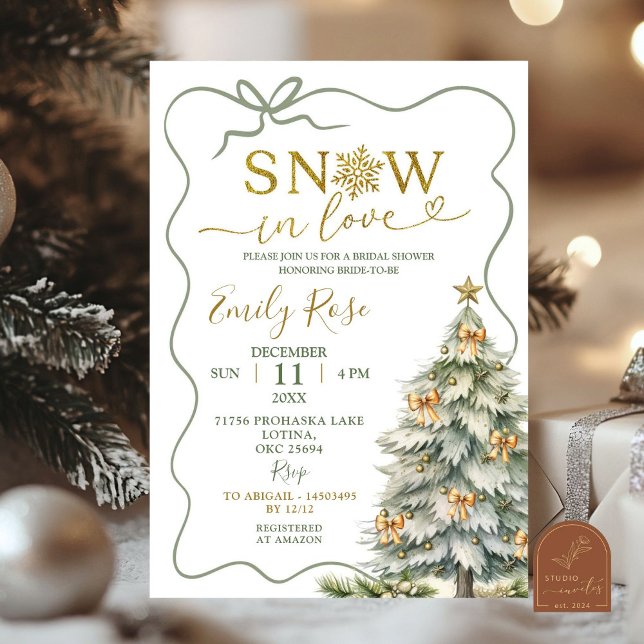 Invitación Nieve en amor Ducha de novias en invierno (Subido por el creador)