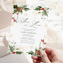 Nieve en amor Ducha de novias en invierno