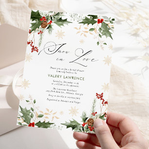 Invitación Nieve en amor Ducha de novias en invierno