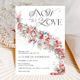 Invitación Nieve En Amor Foliage Bridal Shower