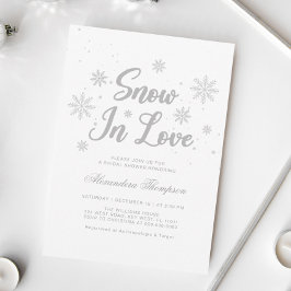 Invitación Nieve en amor Invernal Ducha De Novias