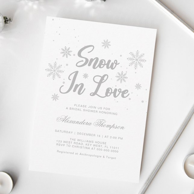Invitación Nieve en amor Invernal Ducha De Novias (Subido por el creador)