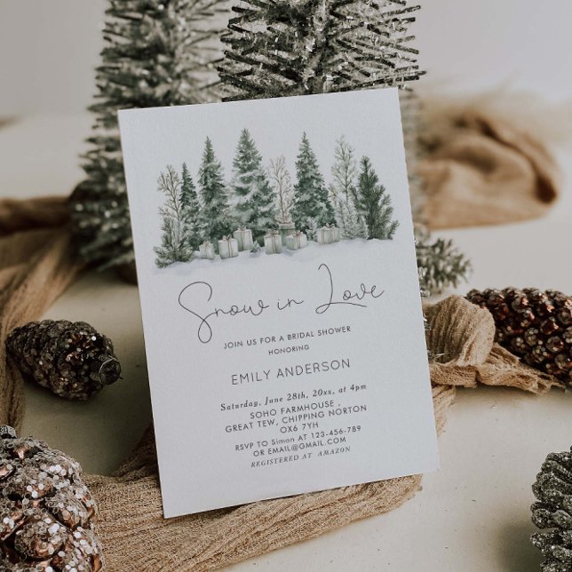 Invitación Nieve en amor Invernal Ducha De Novias (Subido por el creador)