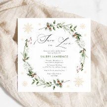 Nieve en amor Navidades ducha de novia