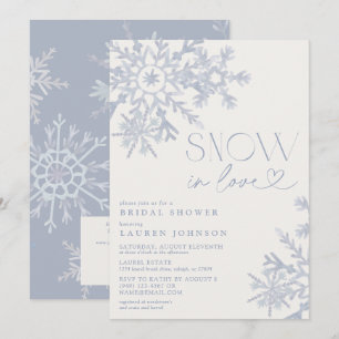 Invitación Nieve en amor QR Copo de nieve Desayuno nupcial de