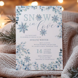 Invitación Nieve en amor tema Invierno Ducha de novias