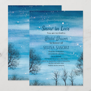 Invitación Nieve en amor Winter Wonderland Bridal Shower