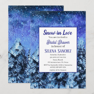 Invitación Nieve en amor Winter Wonderland Bridal Shower