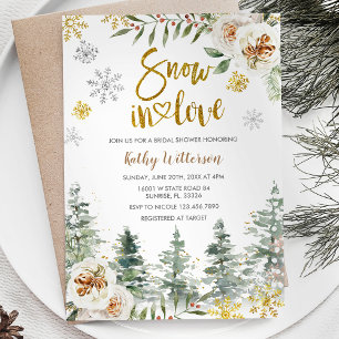 Invitación Nieve en Rosa de invierno