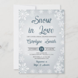 Invitación Nieve enamora Snowflakes Wind Bridal Shower