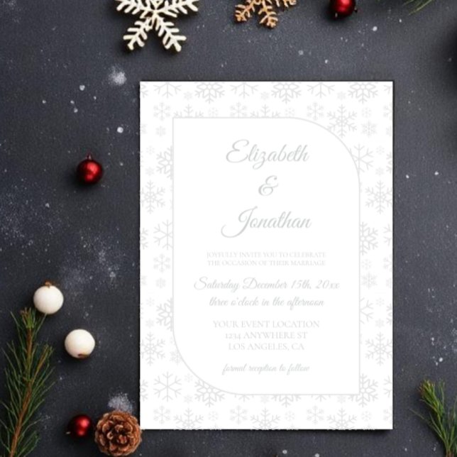 Invitación Nieve enamorada Boda de invierno (Subido por el creador)