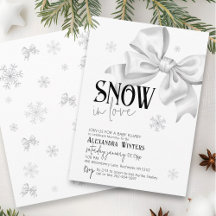 Nieve Enamorada Bow Snowflake Winter Baby Shower