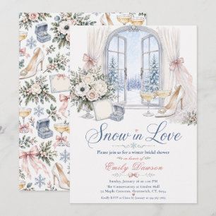 Invitación Nieve enamorada: Desayuno nupcial de invierno