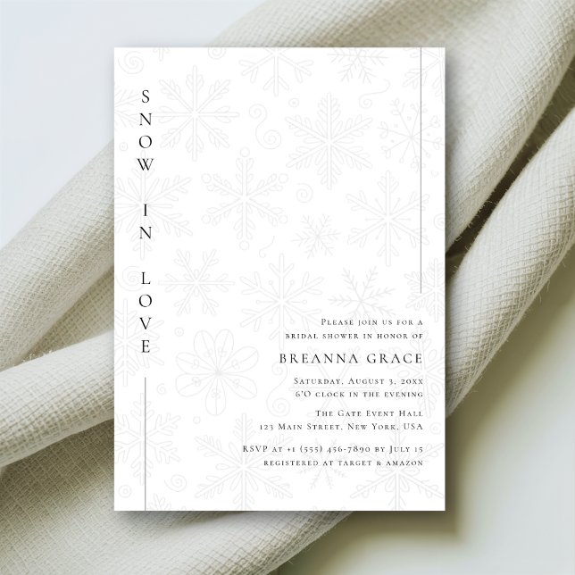 Invitación Nieve enamorada | Ducha de novias en el presupuest (Subido por el creador)