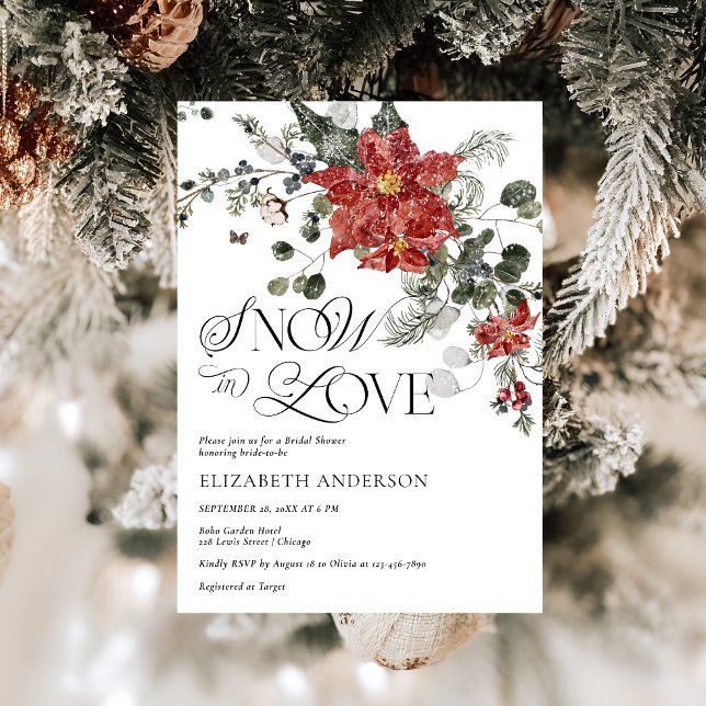 Invitación Nieve Enamorada Ducha De Novias Evergreen (Subido por el creador)