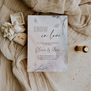 Invitación Nieve enamorada - Ducha nupcial de invierno