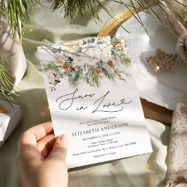 Invitación Nieve Enamorada Invernadero Ducha De Novias Evergr