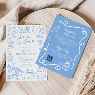 Invitación Nieve Enamorada Todo En Una Ducha Británica