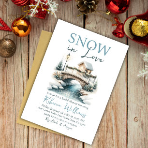 Invitación Nieve Enamorando Invierno Fiesta de Regalos Nupcia