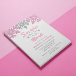 Invitación Nieve Es Muy Divertido Ser Un Primer Cumpleaños De