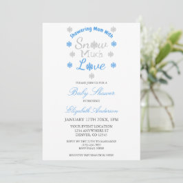 Invitación Nieve mucho amor invierno Snowflake Baby Shower