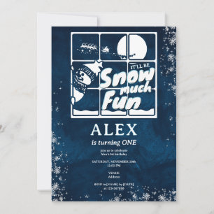Invitación Nieve Mucho Diversión Santa Sleigh Cualquier Fiest