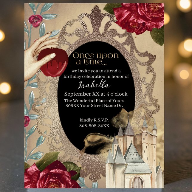 Invitación Nieve White Magic Mirror Fairy Tale (Subido por el creador)