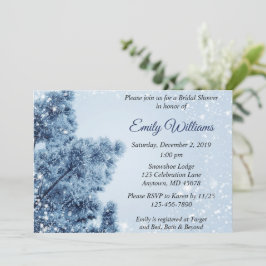 Invitación Nieve y ducha de novias de invierno en Wonderland