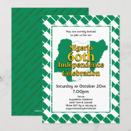 Invitación NIGERIA 60.ª INDEPENDENCIA | Bandera de Nigeria