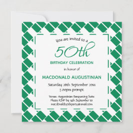 Invitación NIGERIA FLAG Personalizada 50 cumpleaños