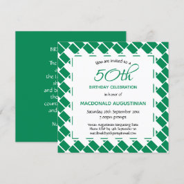 Invitación NIGERIA FLAG Personalizada 50 cumpleaños
