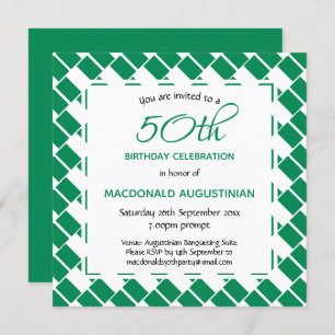 Invitación NIGERIA FLAG Personalizada 50 cumpleaños