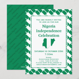 Invitación NIGERIA INDEPENDENCIA CELEBRACIÓN Bandera Nigerian