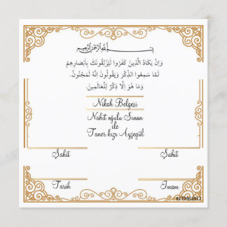 Invitación Nikah belgesi