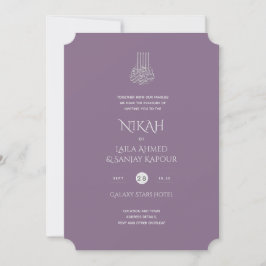 Invitación NIKAH - Ornate Islamic Gold Boda Rosa Inv