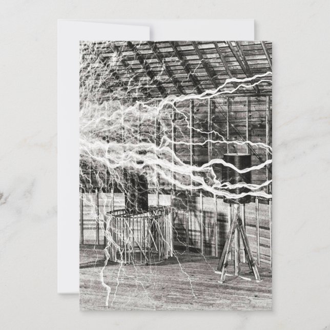 Invitación Nikola Tesla Electricidad (Anverso)