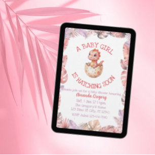Invitación Niña a punto de eclosionar, Cumpleaños de Bebé de