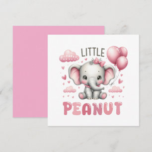 Invitación Niña adorable pequeño cacahuete