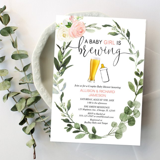 Invitación Niña bebé está preparando parejas de vegetación pa (Subido por el creador)