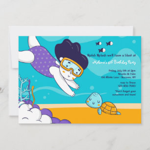 Invitación Niña Buceadora