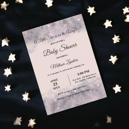 Invitación Niña con color de agua rosa de Baby Shower celesti