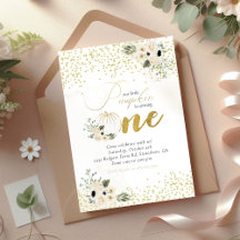 Niña de calabaza pequeña Primer cumpleaños